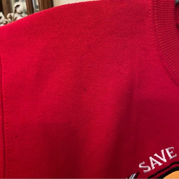 Vintage LEE Hard Rock Cafe Honolulu Embroidery Red Sweater Size Medium-Unisex - Picture 4 of 8